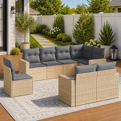 Practical 8-Piece Garden Sofa Set for Your Outdoor Needs