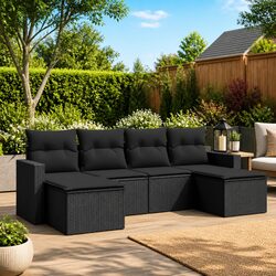 Practical 6 Piece Garden Sofa Set for Versatile Use