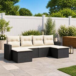 Practical 6-Piece Modular Garden Sofa for Outdoor Use