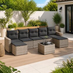 Versatile 8 Piece Grey Outdoor Sofa for Any Space