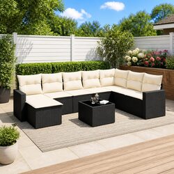 Perfect for Outdoor Gatherings: 9-Piece Sofa Set
