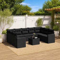 Practical 10 Piece Garden Sofa Set for Outdoor Use