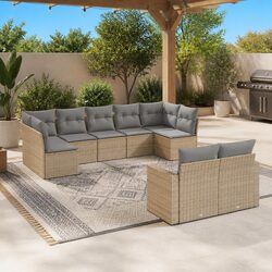 Versatile 9-Piece Garden Sofa Set for Any Outdoor Area