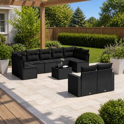 Versatile 10-Piece Modular Sofa Set for Outdoor Use
