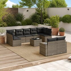Practical 10-Piece Garden Sofa Set for Outdoor Living