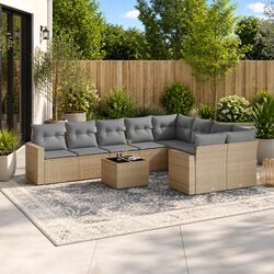 Versatile 10-Piece Outdoor Sofa Set for Patios and Backyards
