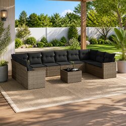 Versatile 11 Piece Garden Sectional for Your Patio