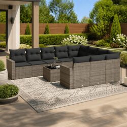 Practical 11 Piece Sofa Set for Outdoor Spaces