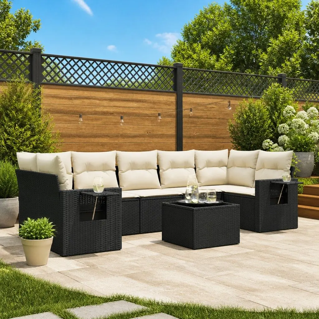 8-Piece Modular Garden Sofa Set with Storage