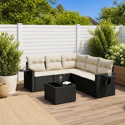 Practical 6 Piece Garden Sofa Set for Outdoor Use