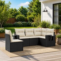 Practical Outdoor Seating with 5-Piece Garden Sofa Set
