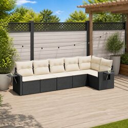 Practical 6 Piece Garden Sofa Set for Outdoor Use