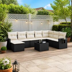 Functional 9 Piece Outdoor Sofa Set for Relaxation