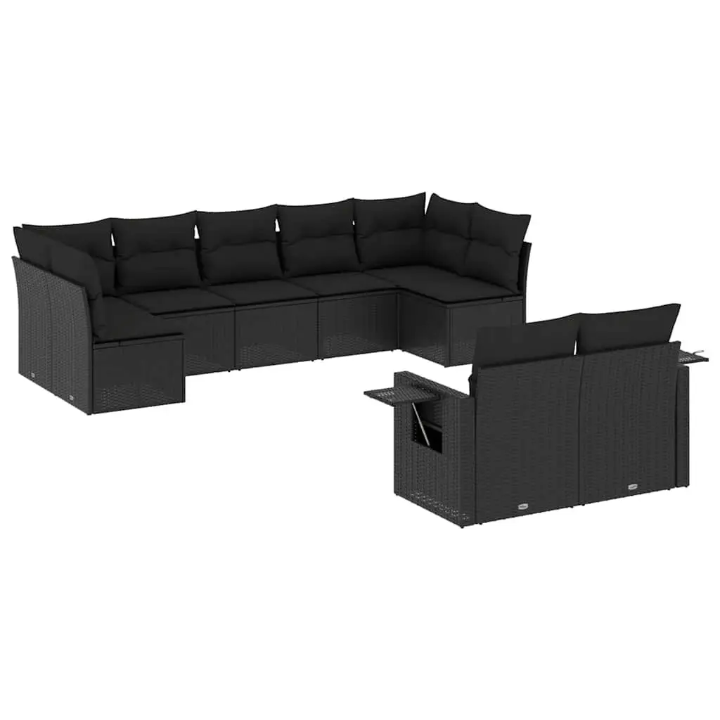 Garden Sofa Set 9 Piece Outdoor Furniture Patio Seating with Cushions Storage
