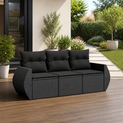 Versatile 3-Piece Garden Sofa Set for Any Outdoor Area