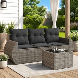 Practical 4-Piece Garden Sofa Set for Relaxation
