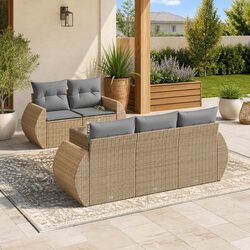 Ideal 6-Piece Garden Sofa Set for Patios and Backyards