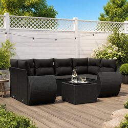 7 Piece Garden Sofa Set Outdoor Furniture Patio Lounge with Storage Cushions