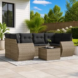 Practical 7-Piece Garden Sofa Set for Relaxation