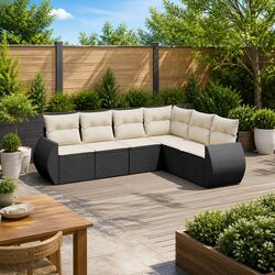 Practical 6 Piece Garden Sofa Set for Outdoor Living