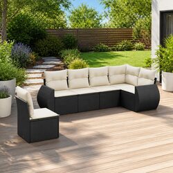 Practical 6 Piece Garden Sofa Set for Relaxing Outdoors
