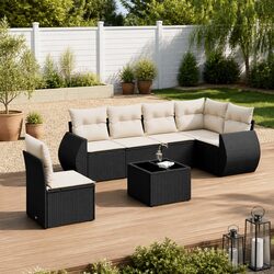 Practical 7 Piece Garden Sofa Set for Various Outdoor Uses