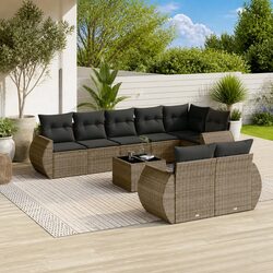 Practical 9-Piece Garden Sofa Set for Your Outdoor Areas