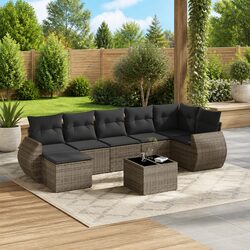 Practical 8 Piece Garden Sofa Set for Outdoor Spaces