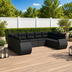 Practical Use of a 9-Piece Garden Sofa Set Outdoors