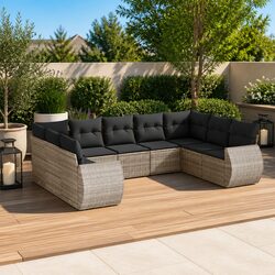 Functional 9 Piece Outdoor Sofa Set for Your Patio