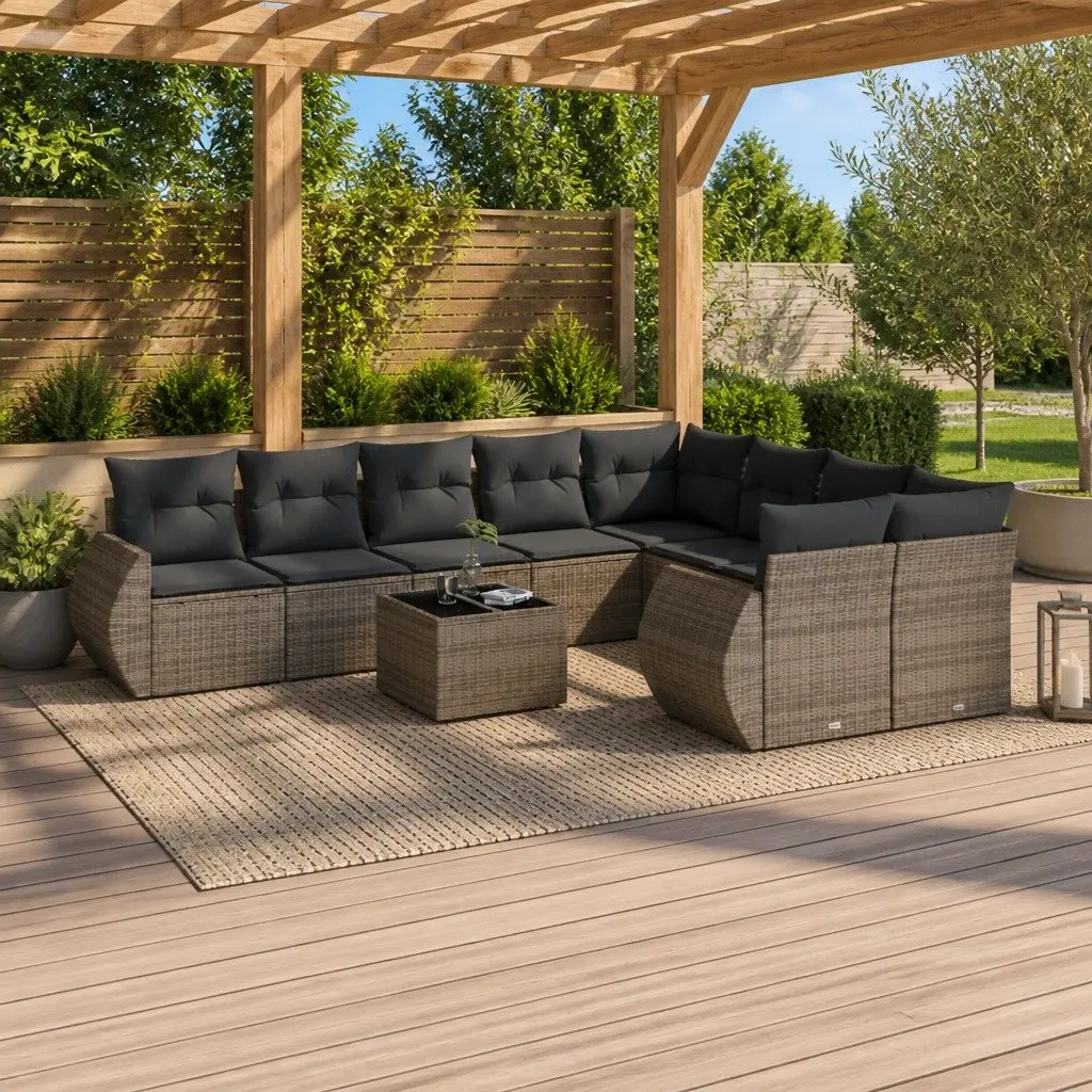 10-Piece Outdoor Sofa Set for Relaxation