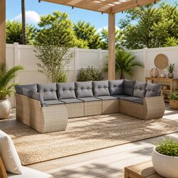 10-Piece Outdoor Sofa Set with Storage