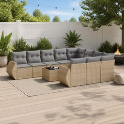 Practical 11-Piece Garden Sofa Set for Any Outdoor Space