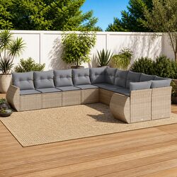 Versatile 10-Piece Outdoor Sofa Set with Storage