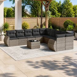 Practical 10 Piece Garden Sofa Set for Outdoor Living