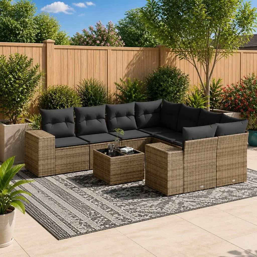 9-Piece Outdoor Sofa Set for Home Use