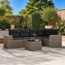 Perfect for Entertaining: 6-Piece Outdoor Sofa Set
