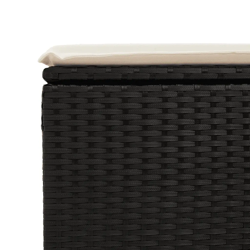Garden Sofa Set 6 Piece Modular PE Rattan Outdoor Furniture Black