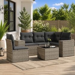 6 Piece Garden Sofa Set for Patio Relaxation