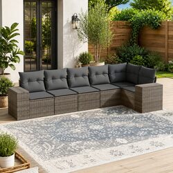 Practical 6-Piece Modular Sofa Set for Your Patio