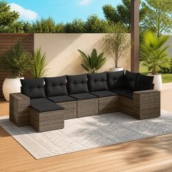7-Piece Modular Garden Sofa for Outdoor Relaxation