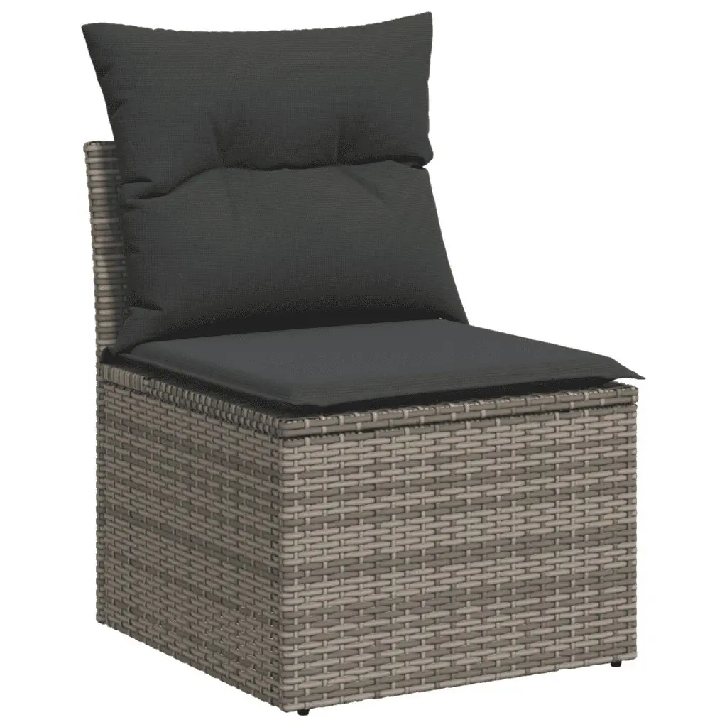 Garden Sofa Set 7 Piece Outdoor Furniture Patio Lounge with Cushions Grey