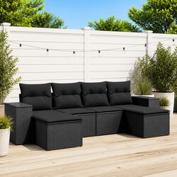 Practical 6 Piece Sofa Set for Outdoor Use
