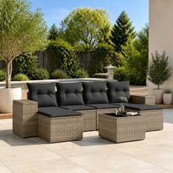 Practical 7 Piece Sofa Set for Outdoor Use