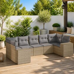 Practical 7 Piece Sofa Set for Outdoor Relaxation