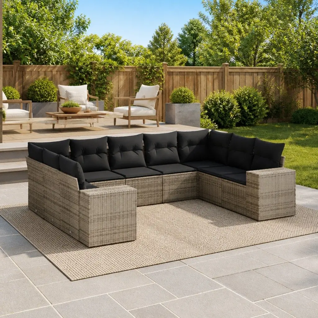 9 Piece Sofa Set for Outdoor Use