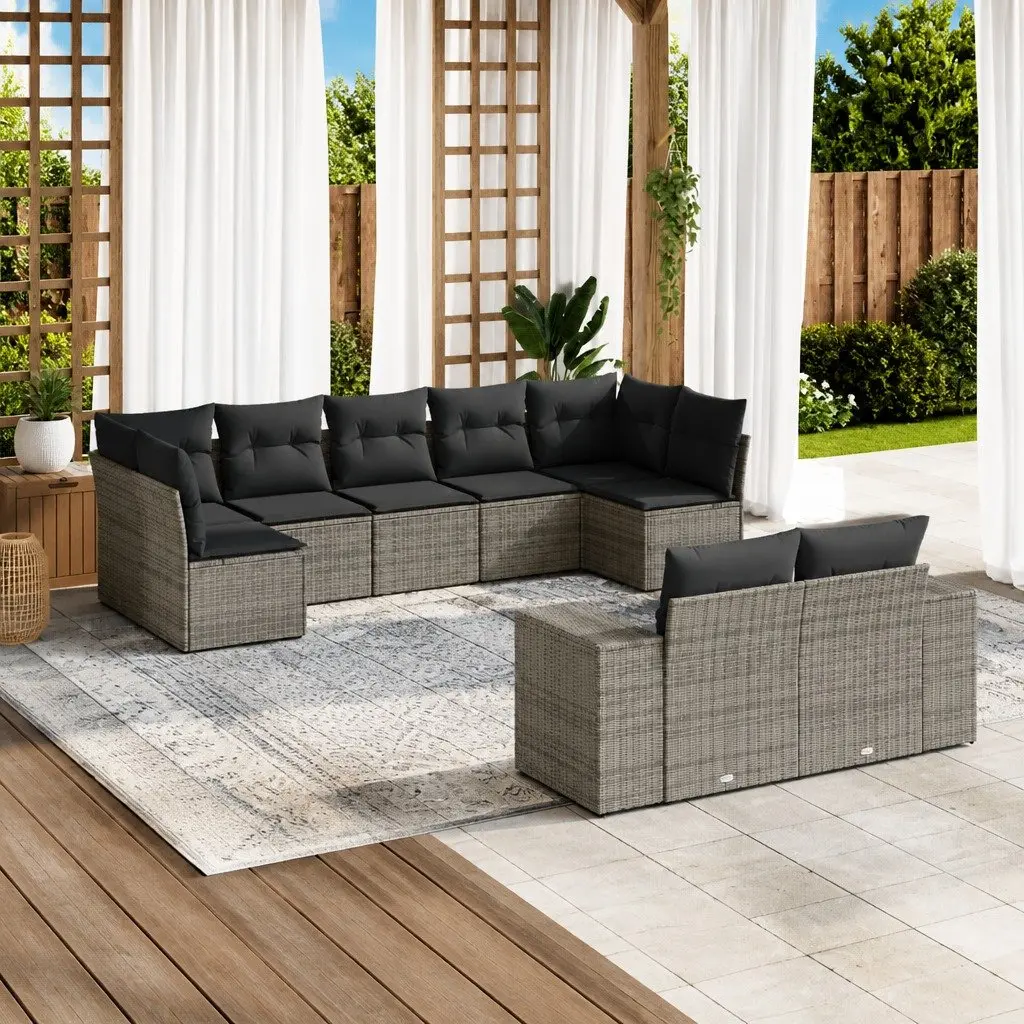 9 Piece Garden Sofa Set for Outdoor Use
