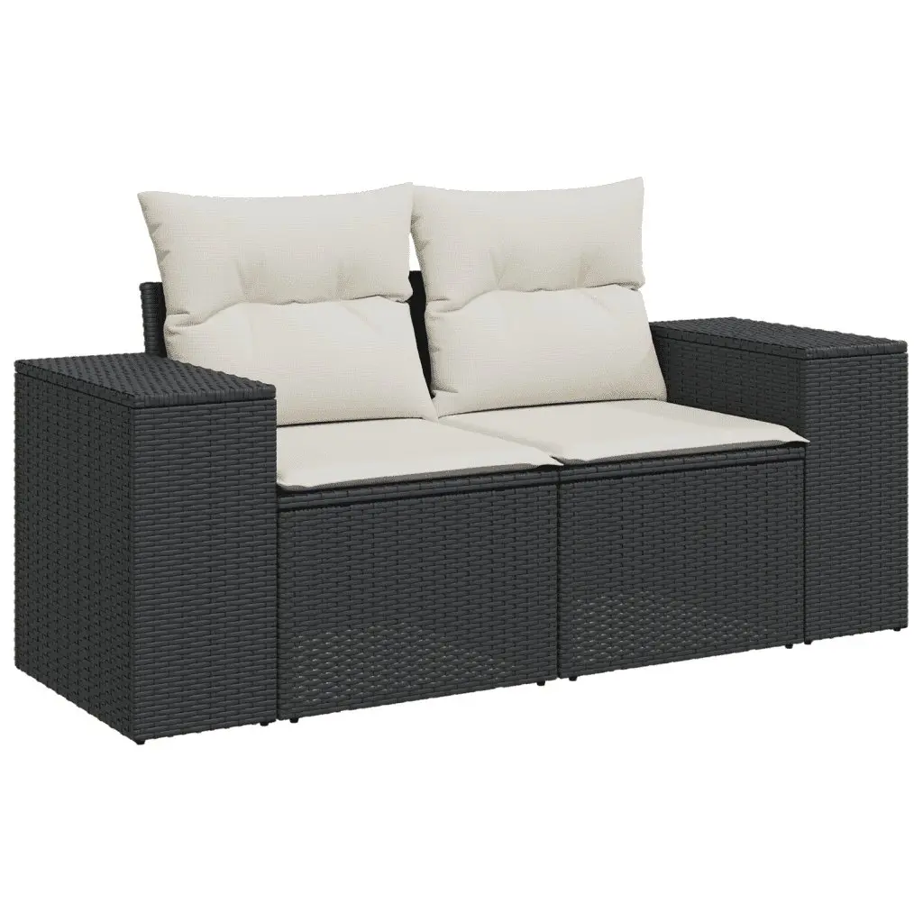 Garden Sofa Set 10 Piece Black Outdoor Furniture Patio Rattan Modular Seating