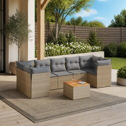 Practical 8-Piece Sofa Set for Versatile Outdoor Use