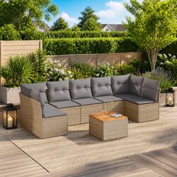 Functional 8-Piece Garden Sofa Set for Relaxing Outdoors